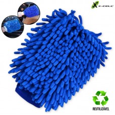 Luva Microfibra para Limpeza XC-PN-02 X-Cell - Azul